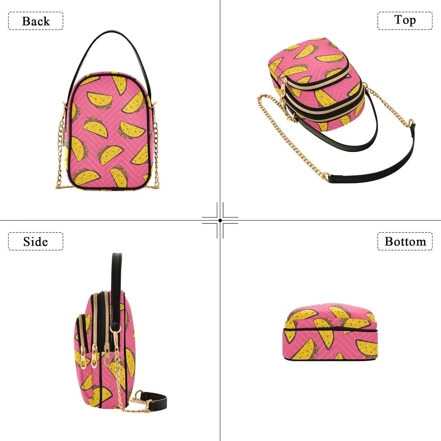 Crossbody Bags for Women Space Quilted Chain Crossbody Purses Trendy Cross Body Phone Purse Handbag