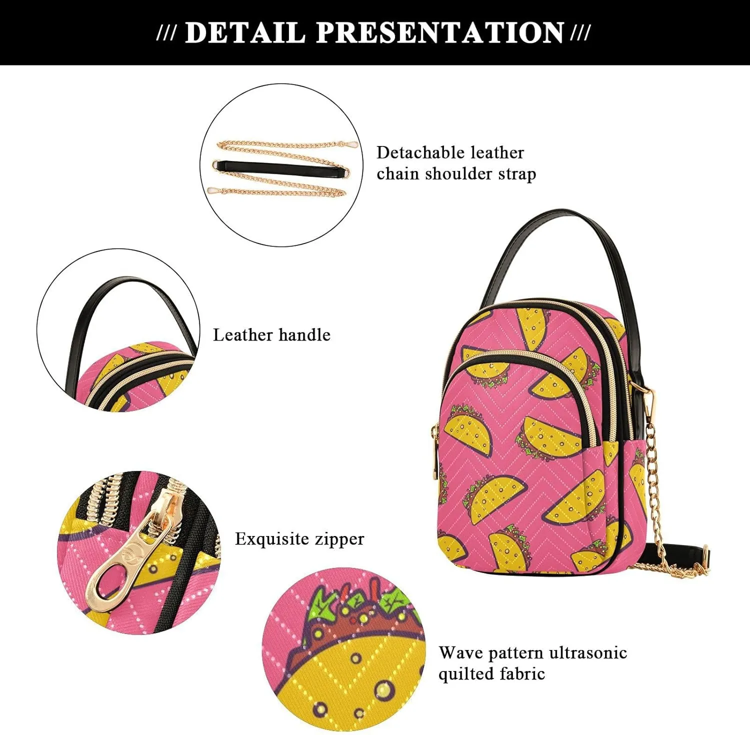 Crossbody Bags for Women Space Quilted Chain Crossbody Purses Trendy Cross Body Phone Purse Handbag