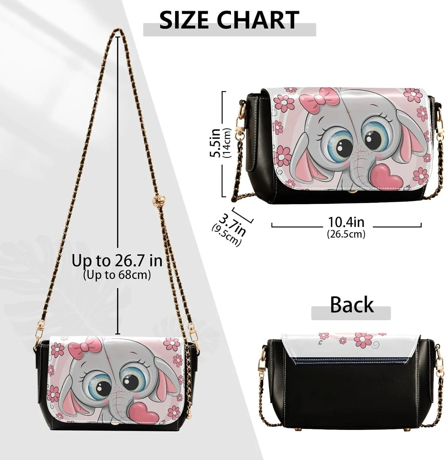 Crossbody Bags for Women Trendy Women's Black Shoulder Bag Small PU Leather Flap Cross Body Bag Handbags