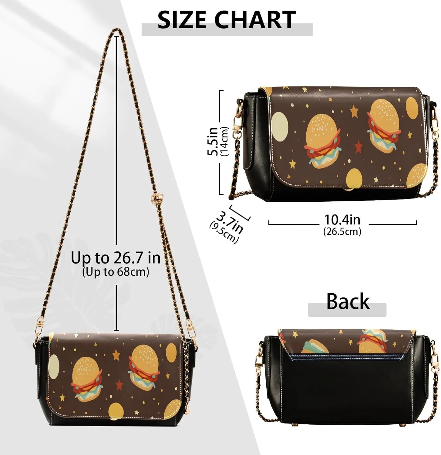 Crossbody Bags for Women Trendy Women's Black Shoulder Bag Small PU Leather Flap Cross Body Bag Handbags