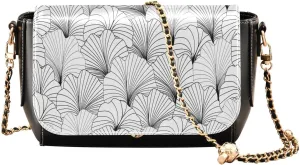 Crossbody Bags for Women Trendy Women's Black Shoulder Bag Small PU Leather Flap Cross Body Bag Handbags
