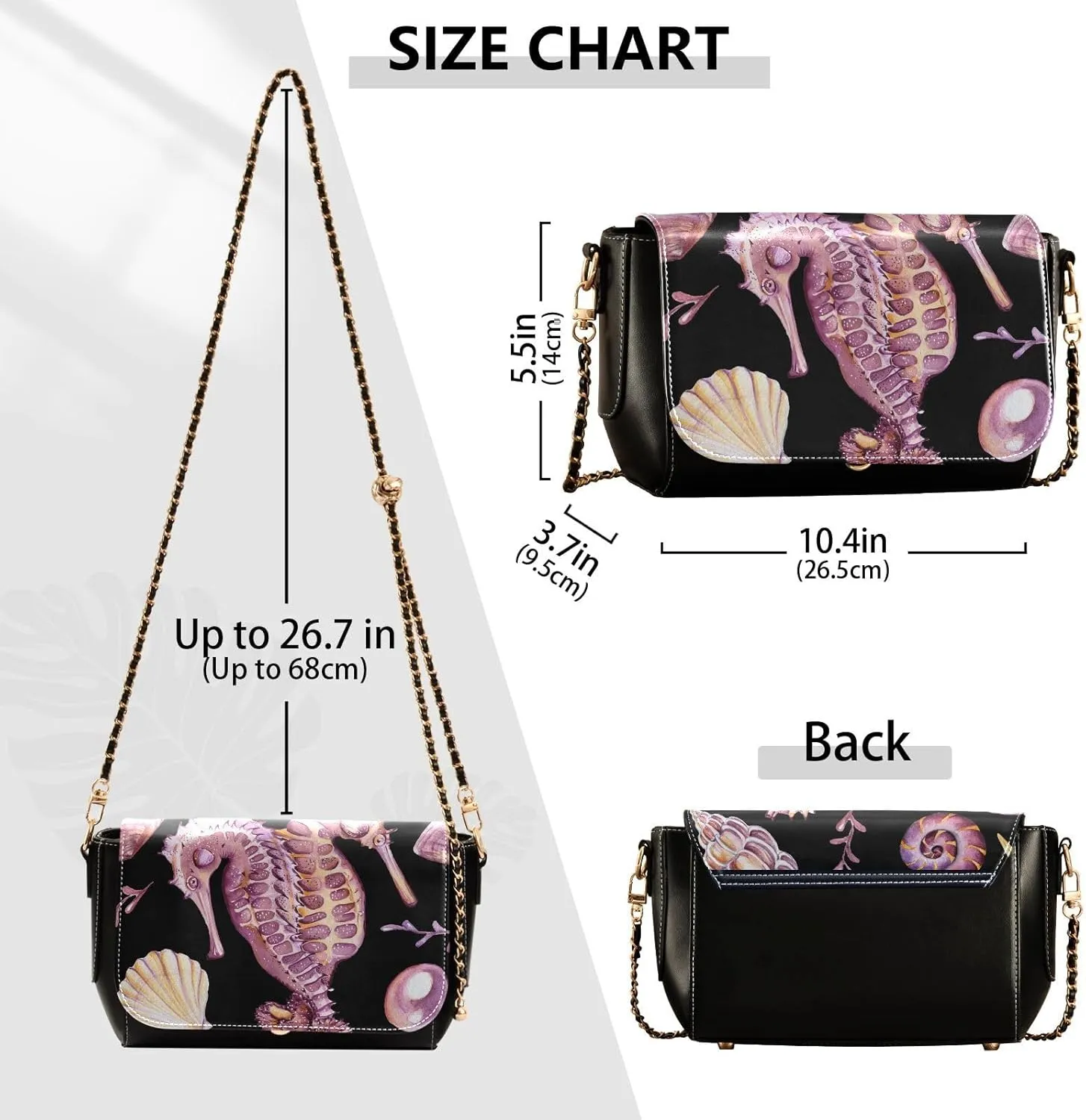 Crossbody Bags for Women Trendy Women's Black Shoulder Bag Small PU Leather Flap Cross Body Bag Handbags