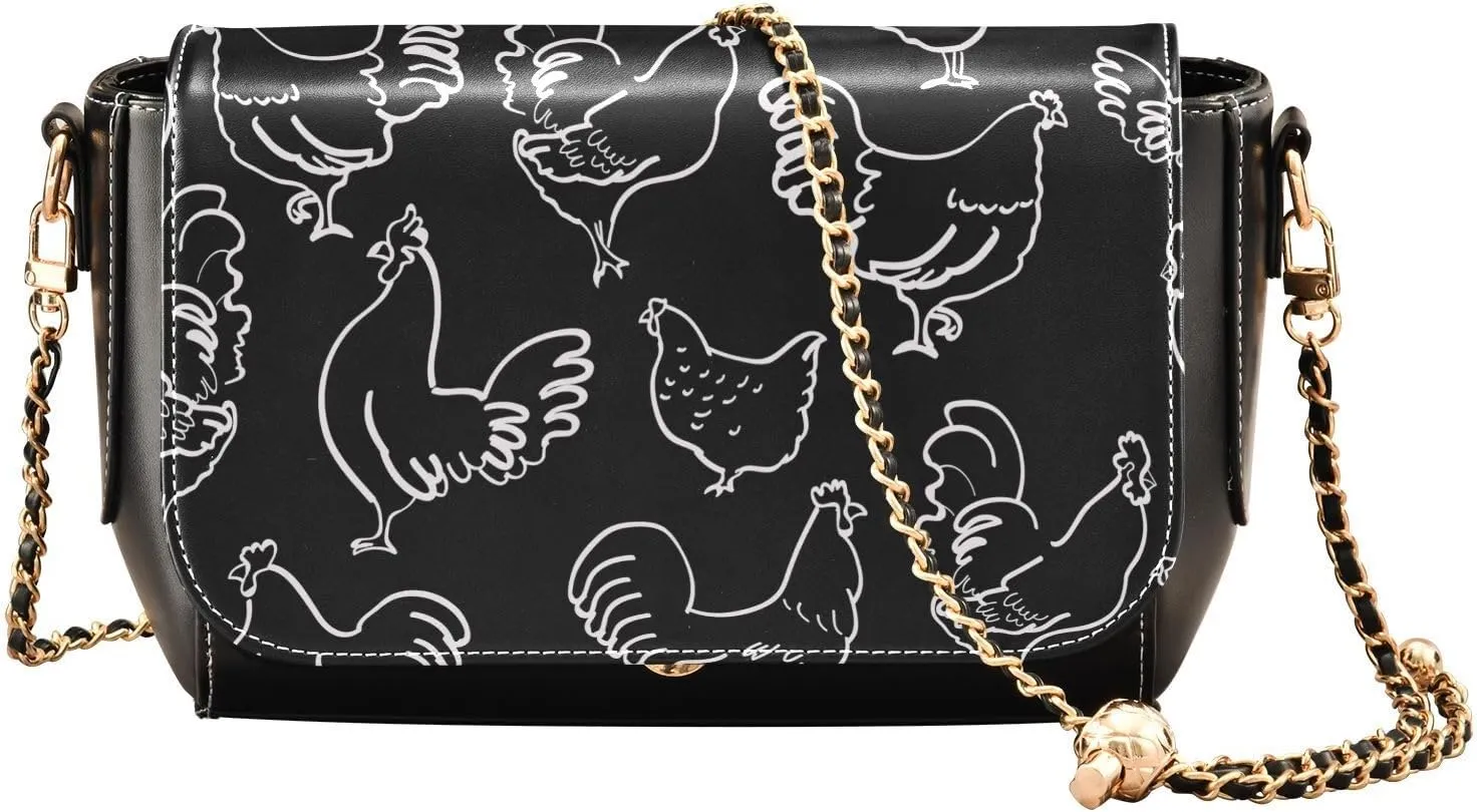 Crossbody Bags for Women Trendy Women's Black Shoulder Bag Small PU Leather Flap Cross Body Bag Handbags