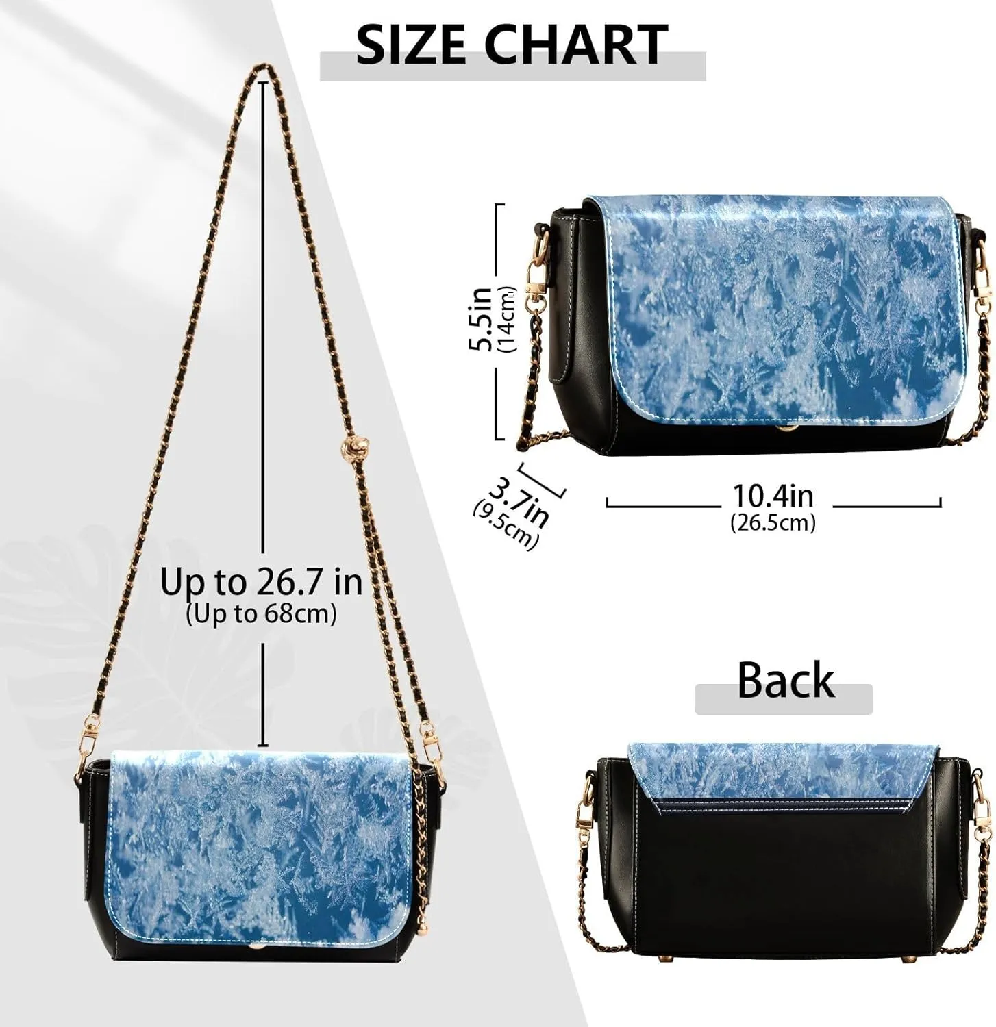 Crossbody Bags for Women Trendy Women's Black Shoulder Bag Small PU Leather Flap Cross Body Bag Handbags