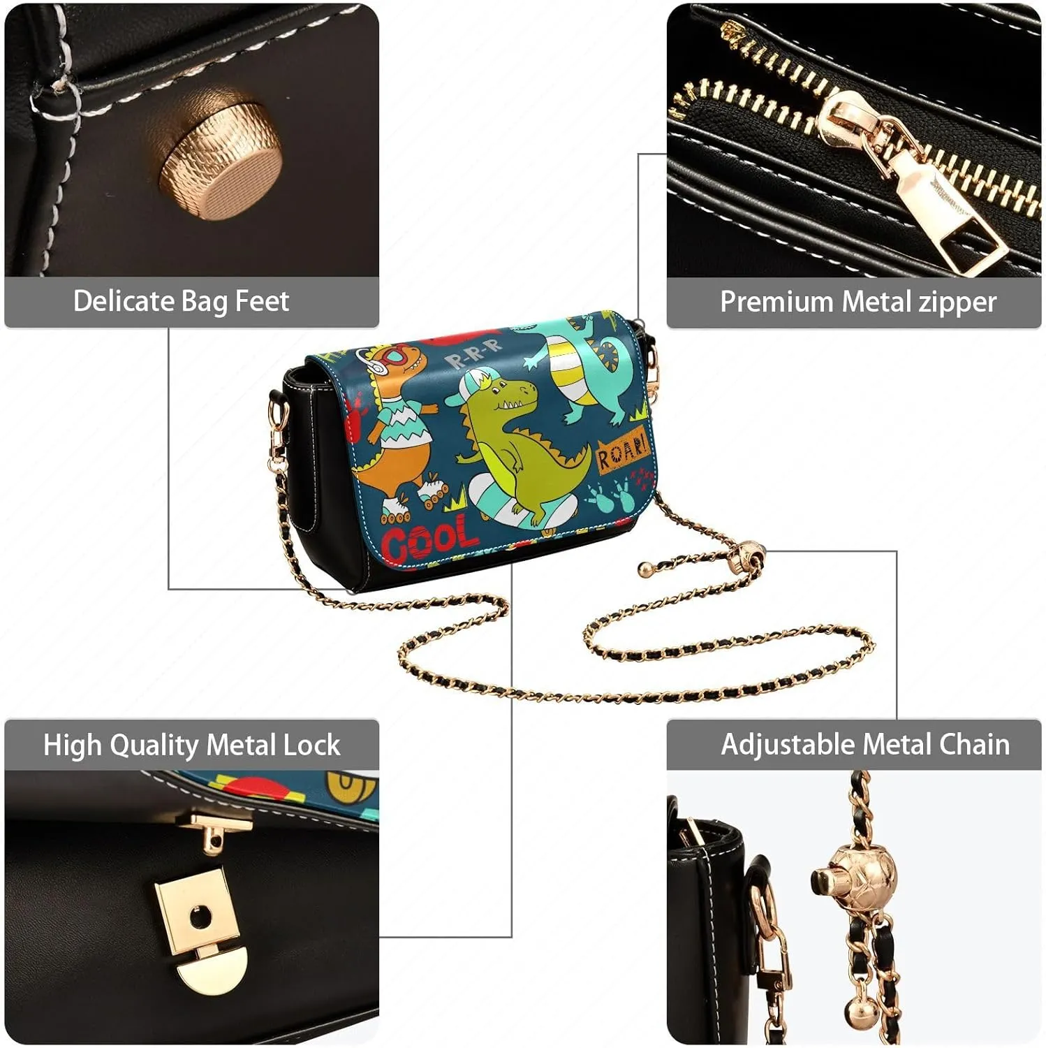 Crossbody Bags for Women Trendy Women's Black Shoulder Bag Small PU Leather Flap Cross Body Bag Handbags
