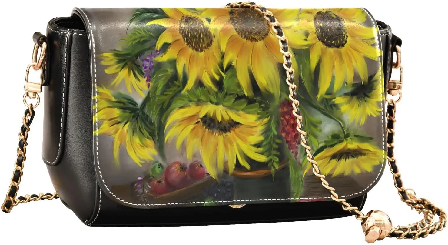 Crossbody Bags for Women Trendy Women's Black Shoulder Bag Small PU Leather Flap Cross Body Bag Handbags