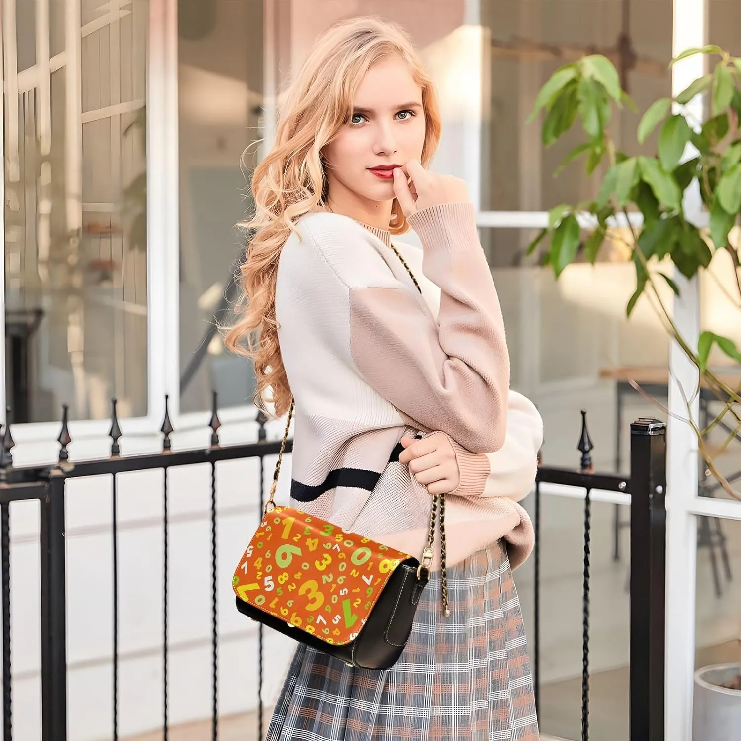 Crossbody Bags for Women Trendy Women's Black Shoulder Bag Small PU Leather Flap Cross Body Bag Handbags
