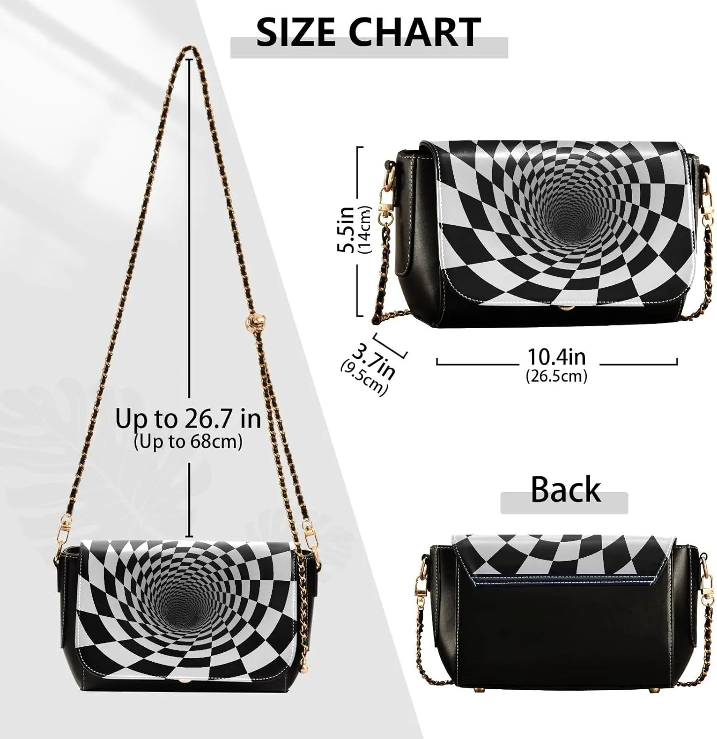 Crossbody Bags for Women Trendy Women's Black Shoulder Bag Small PU Leather Flap Cross Body Bag Handbags