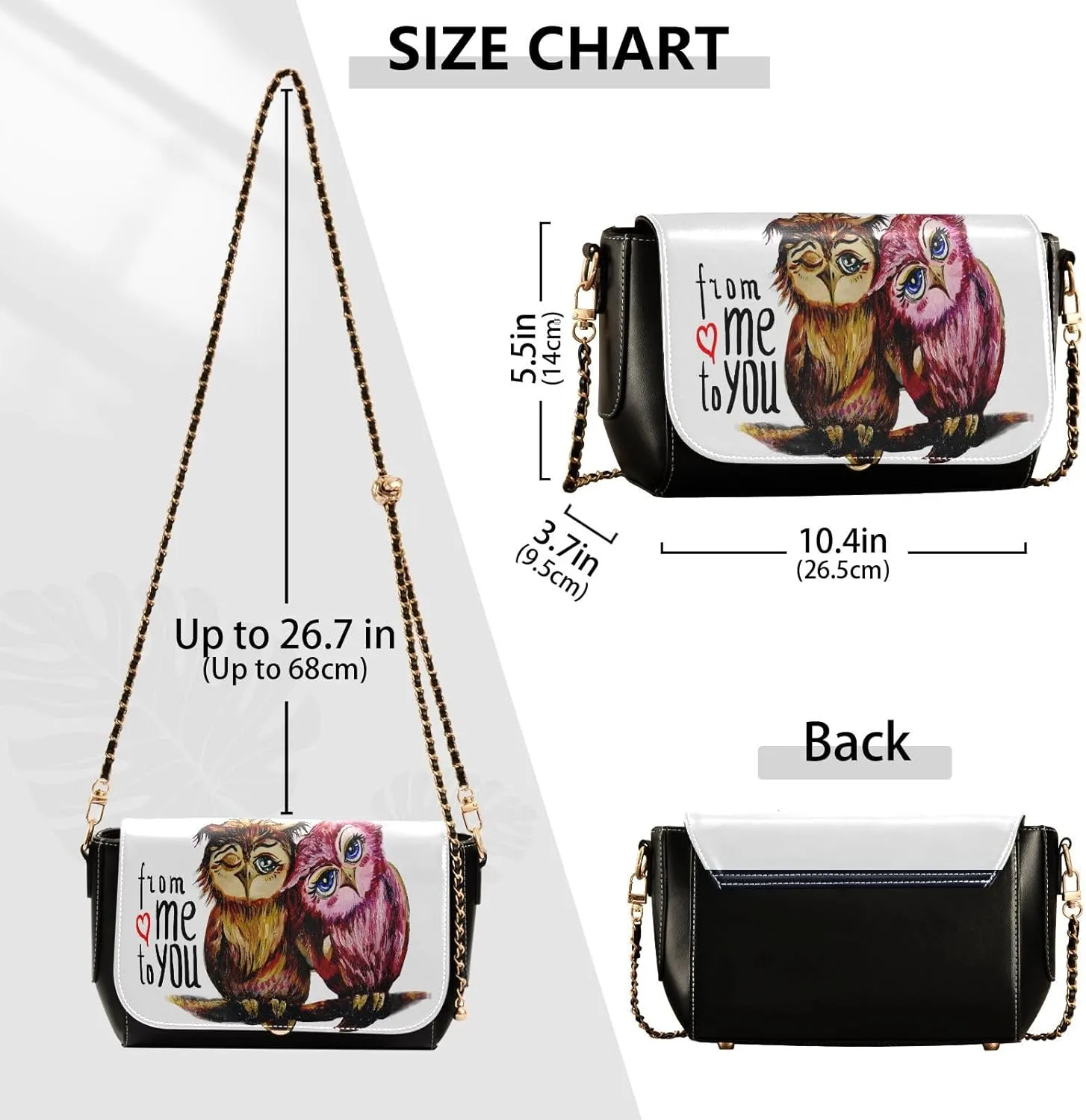 Crossbody Bags for Women Trendy Women's Black Shoulder Bag Small PU Leather Flap Cross Body Bag Handbags