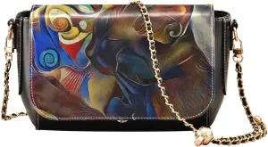 Crossbody Bags for Women Trendy Women's Black Shoulder Bag Small PU Leather Flap Cross Body Bag Handbags