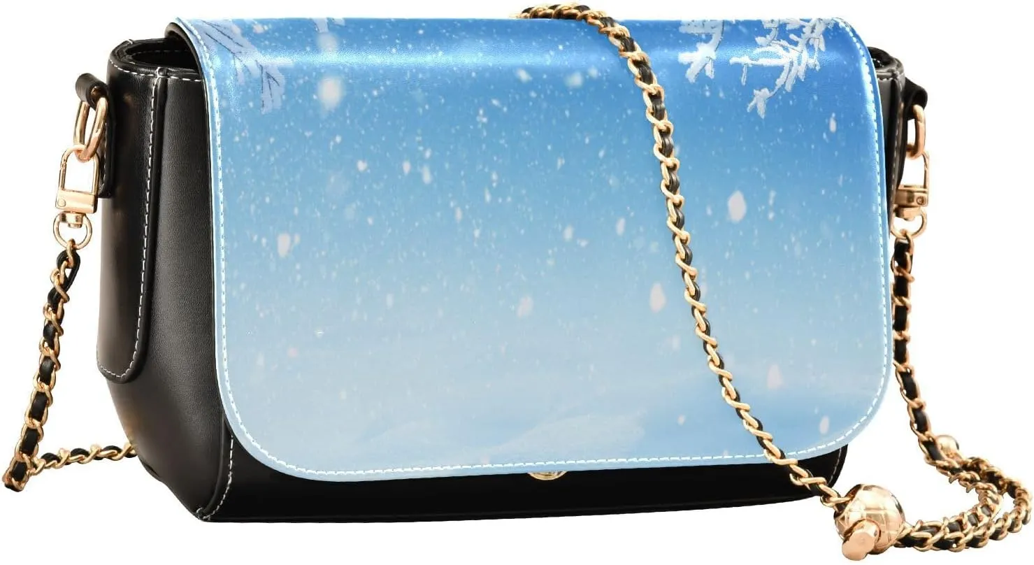 Crossbody Bags for Women Trendy Women's Black Shoulder Bag Small PU Leather Flap Cross Body Bag Handbags