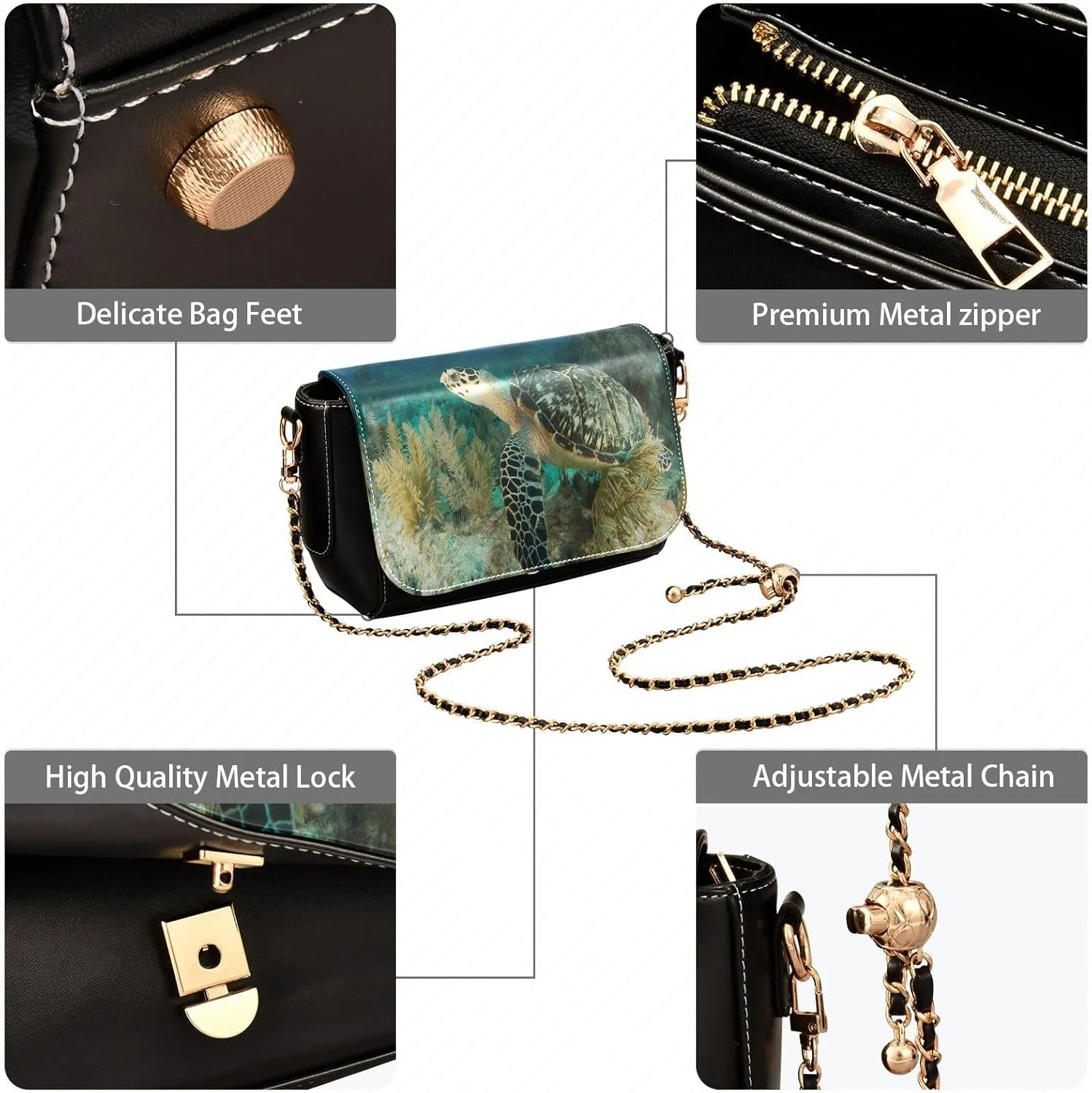 Crossbody Bags for Women Trendy Women's Black Shoulder Bag Small PU Leather Flap Cross Body Bag Handbags