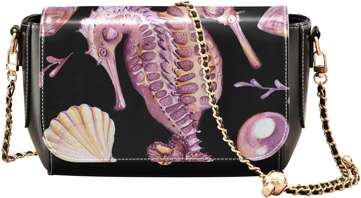 Crossbody Bags for Women Trendy Women's Black Shoulder Bag Small PU Leather Flap Cross Body Bag Handbags