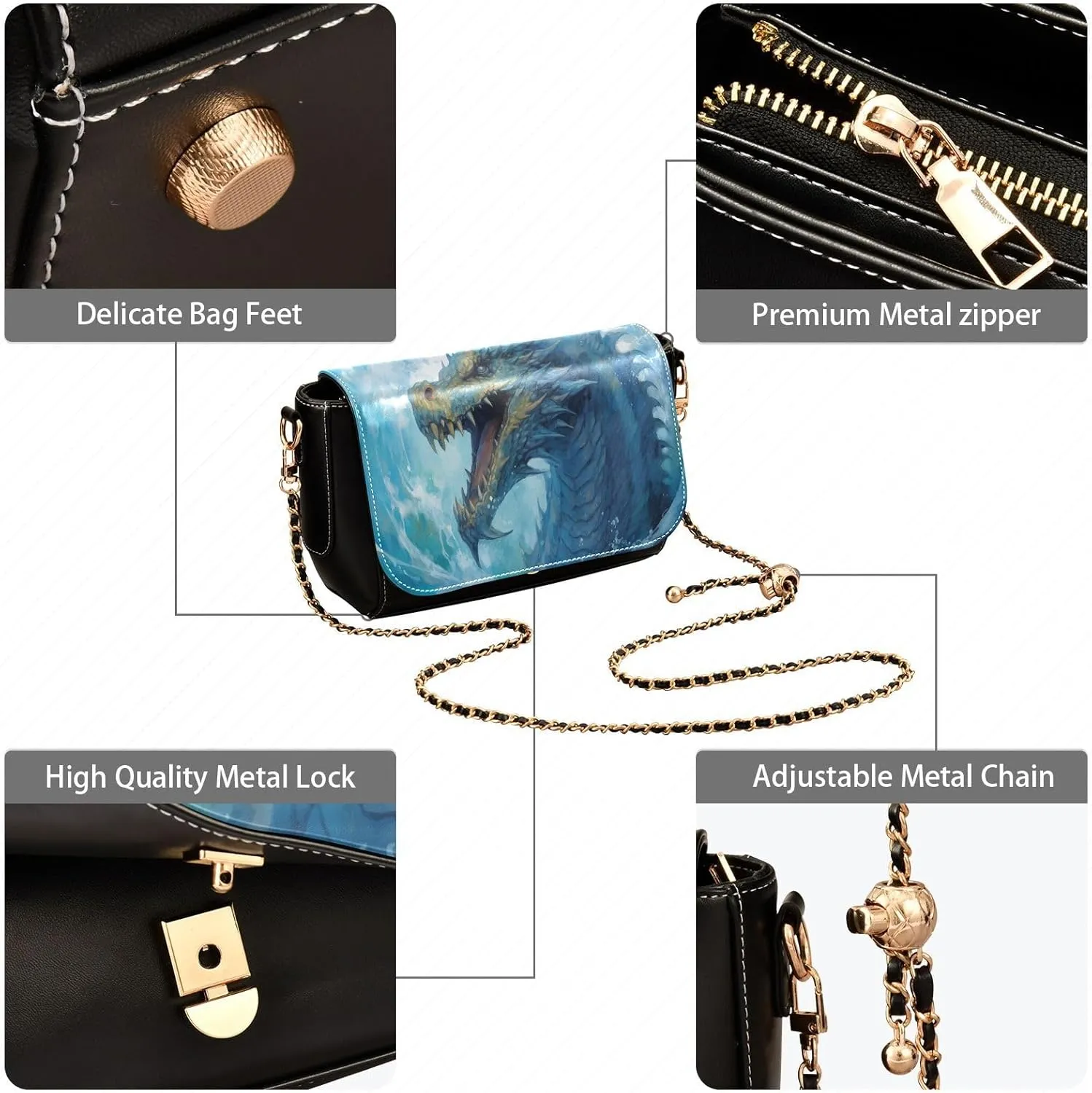Crossbody Bags for Women Trendy Women's Black Shoulder Bag Small PU Leather Flap Cross Body Bag Handbags
