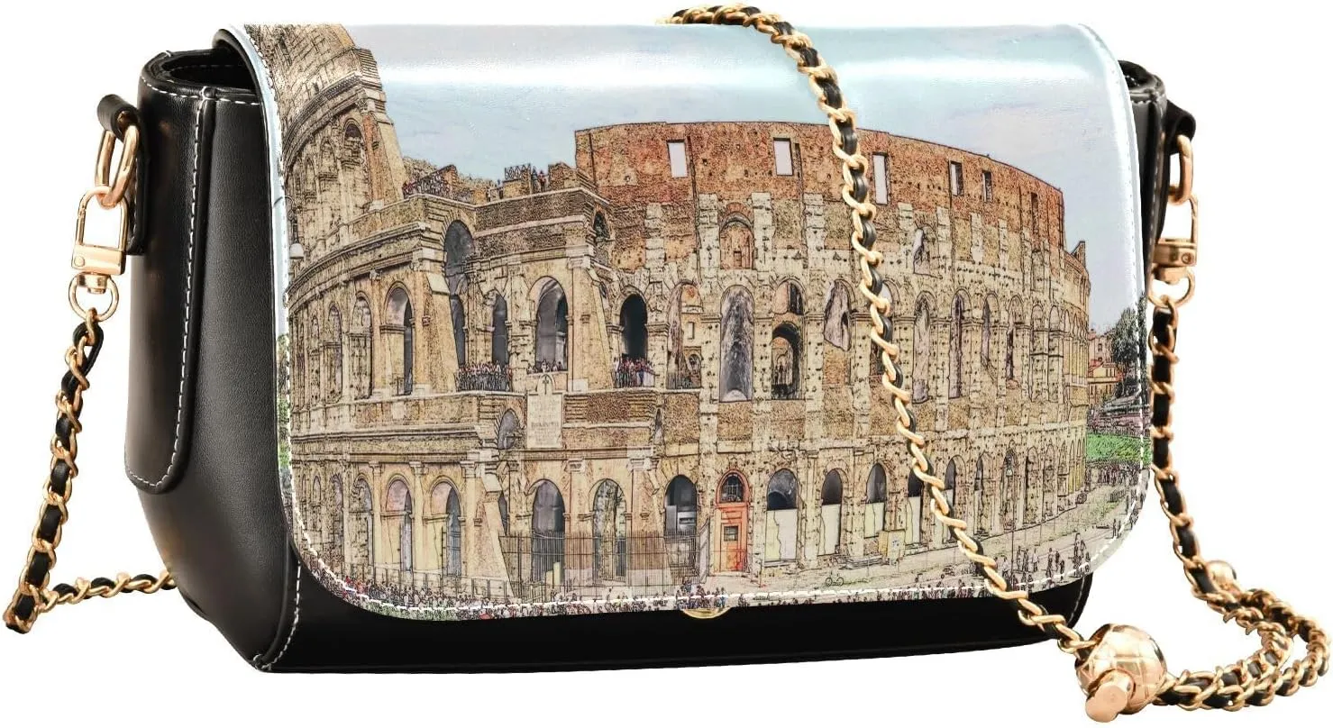Crossbody Bags for Women Trendy Women's Black Shoulder Bag Small PU Leather Flap Cross Body Bag Handbags