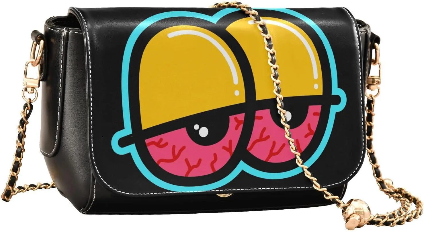 Crossbody Bags for Women Trendy Women's Black Shoulder Bag Small PU Leather Flap Cross Body Bag Handbags