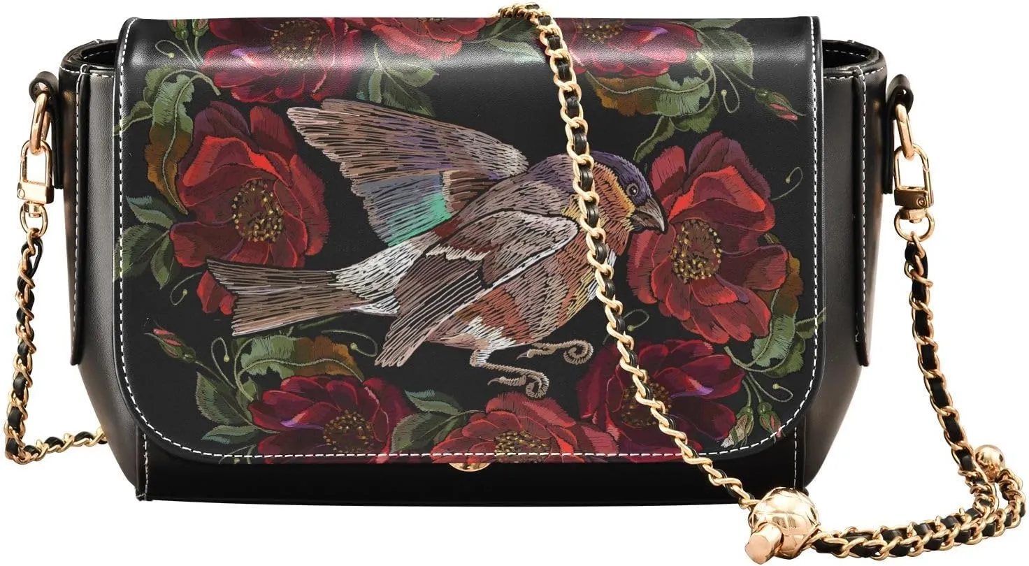 Crossbody Bags for Women Trendy Women's Black Shoulder Bag Small PU Leather Flap Cross Body Bag Handbags
