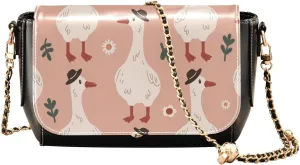 Crossbody Bags for Women Trendy Women's Black Shoulder Bag Small PU Leather Flap Cross Body Bag Handbags