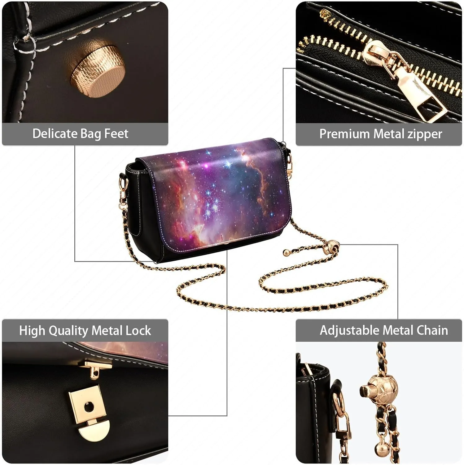 Crossbody Bags for Women Trendy Women's Black Shoulder Bag Small PU Leather Flap Cross Body Bag Handbags