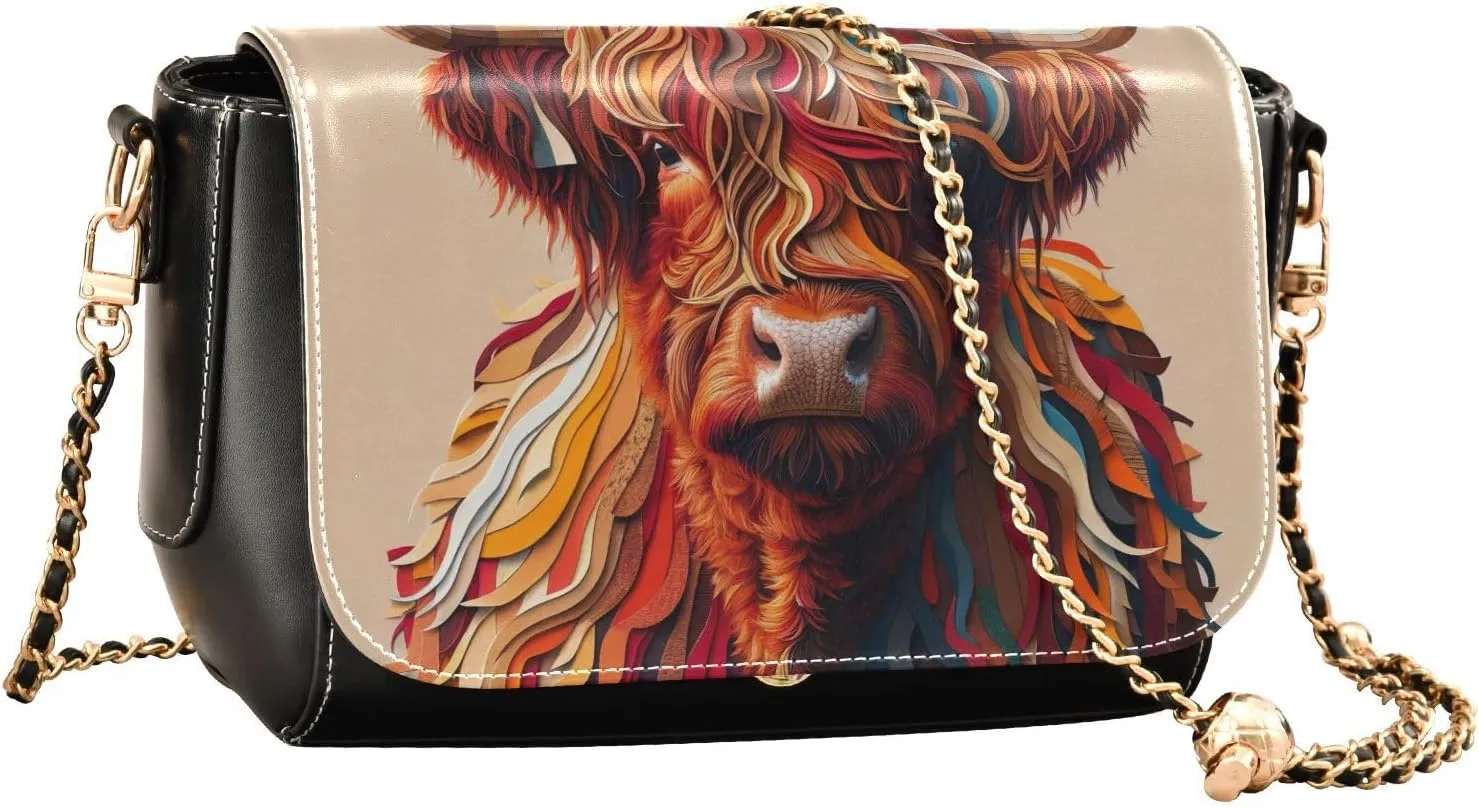 Crossbody Bags for Women Trendy Women's Black Shoulder Bag Small PU Leather Flap Cross Body Bag Handbags