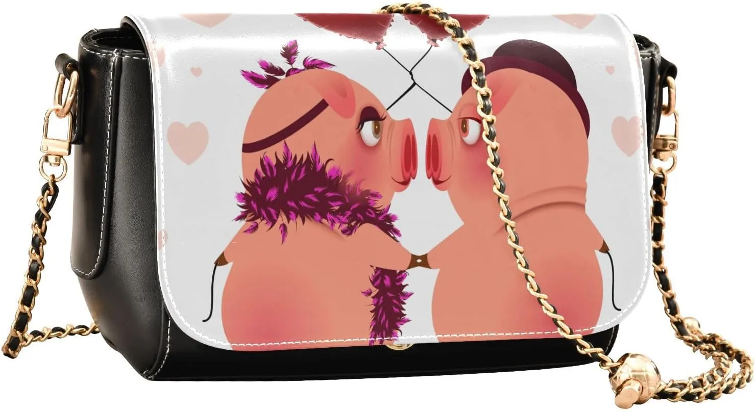 Crossbody Bags for Women Trendy Women's Black Shoulder Bag Small PU Leather Flap Cross Body Bag Handbags