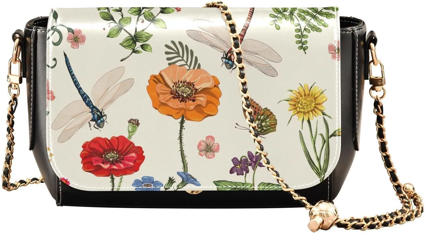 Crossbody Bags for Women Trendy Women's Black Shoulder Bag Small PU Leather Flap Cross Body Bag Handbags