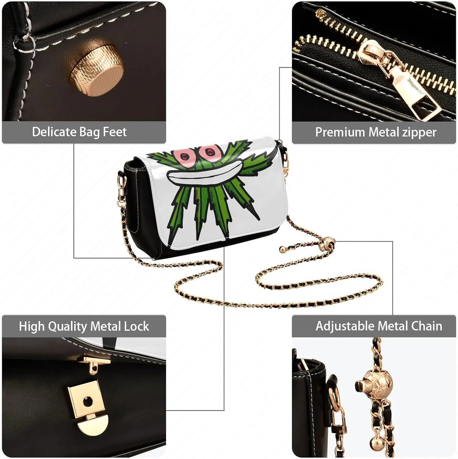 Crossbody Bags for Women Trendy Women's Black Shoulder Bag Small PU Leather Flap Cross Body Bag Handbags