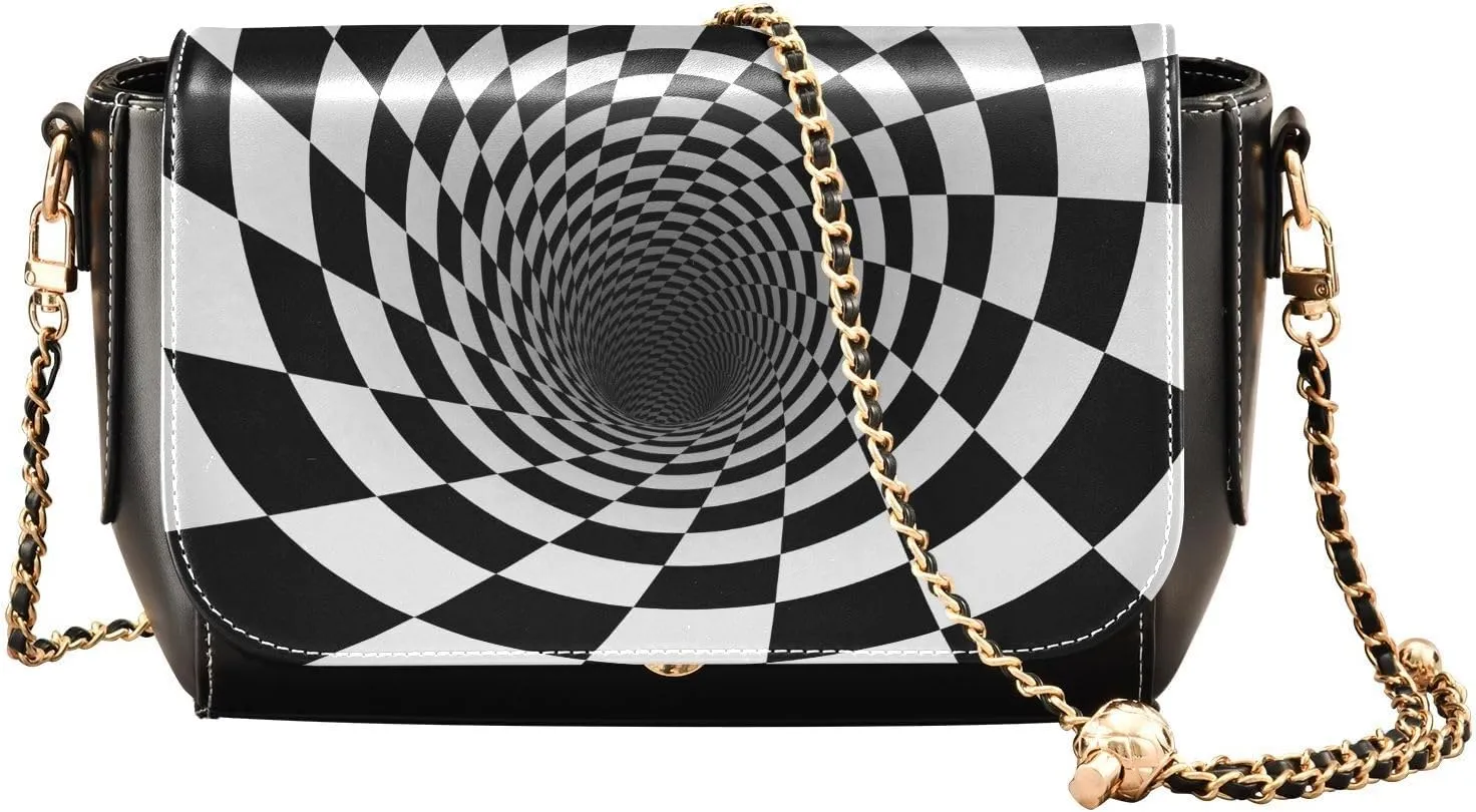 Crossbody Bags for Women Trendy Women's Black Shoulder Bag Small PU Leather Flap Cross Body Bag Handbags