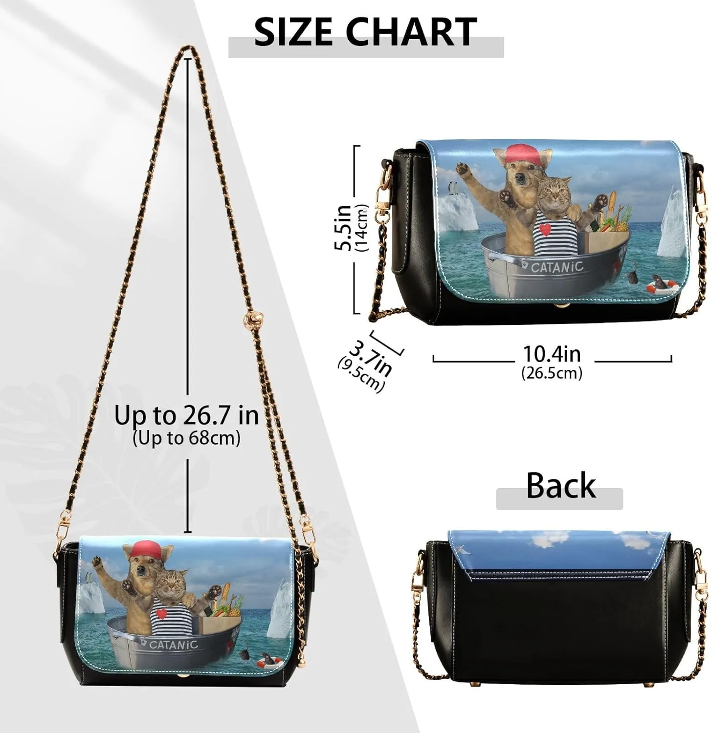 Crossbody Bags for Women Trendy Women's Black Shoulder Bag Small PU Leather Flap Cross Body Bag Handbags