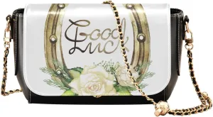 Crossbody Bags for Women Trendy Women's Black Shoulder Bag Small PU Leather Flap Cross Body Bag Handbags