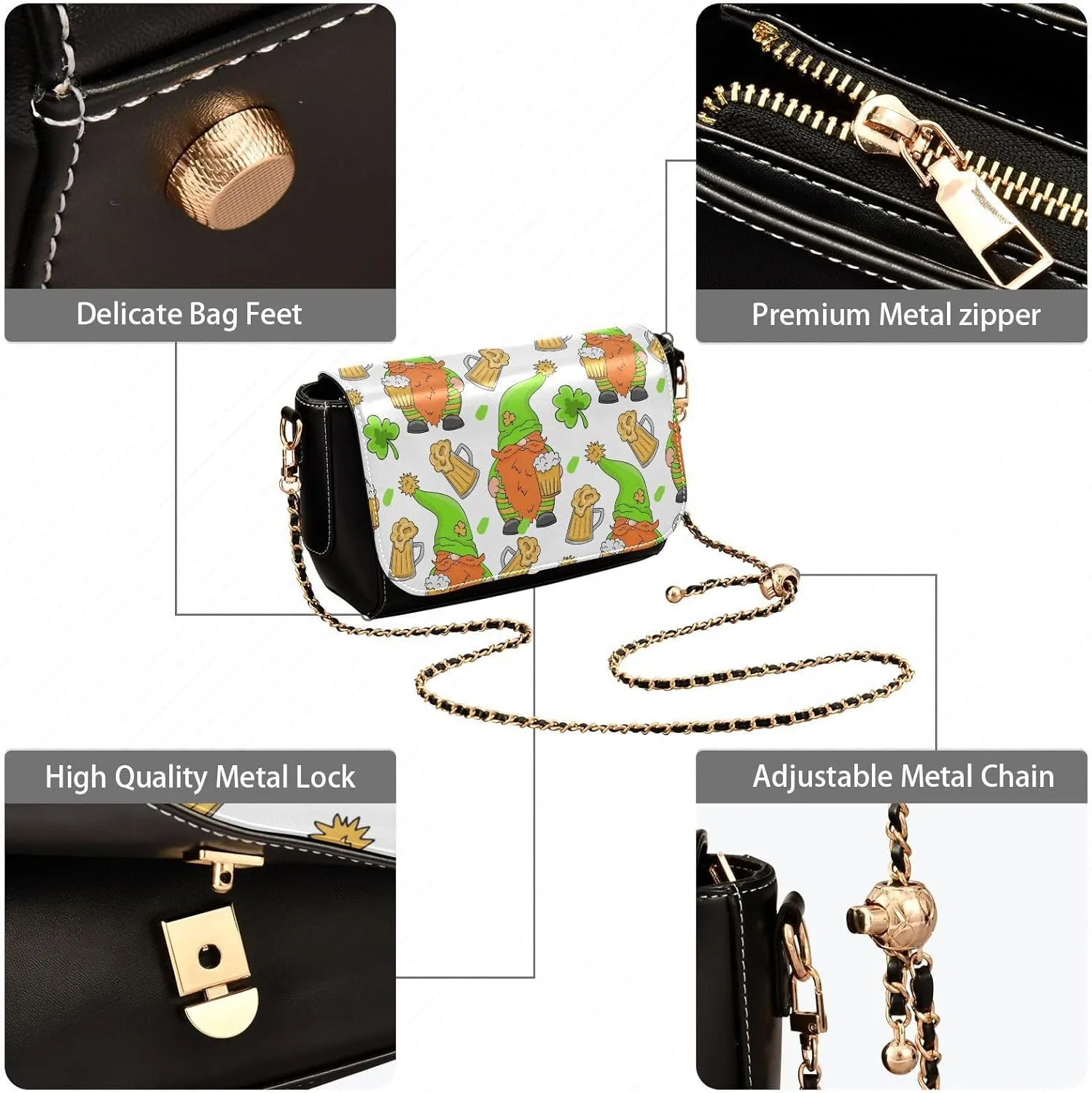 Crossbody Bags for Women Trendy Women's Black Shoulder Bag Small PU Leather Flap Cross Body Bag Handbags