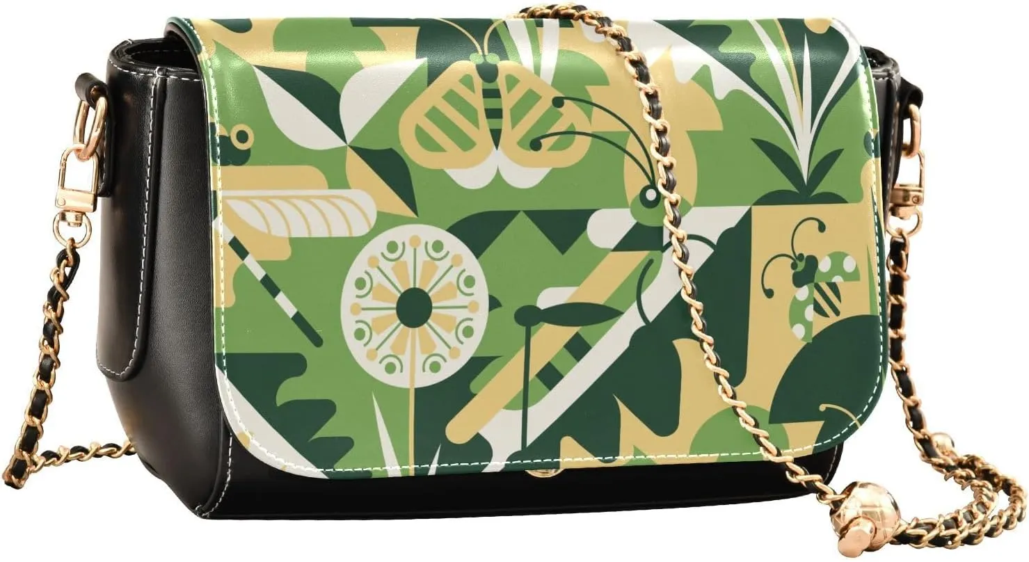 Crossbody Bags for Women Trendy Women's Black Shoulder Bag Small PU Leather Flap Cross Body Bag Handbags
