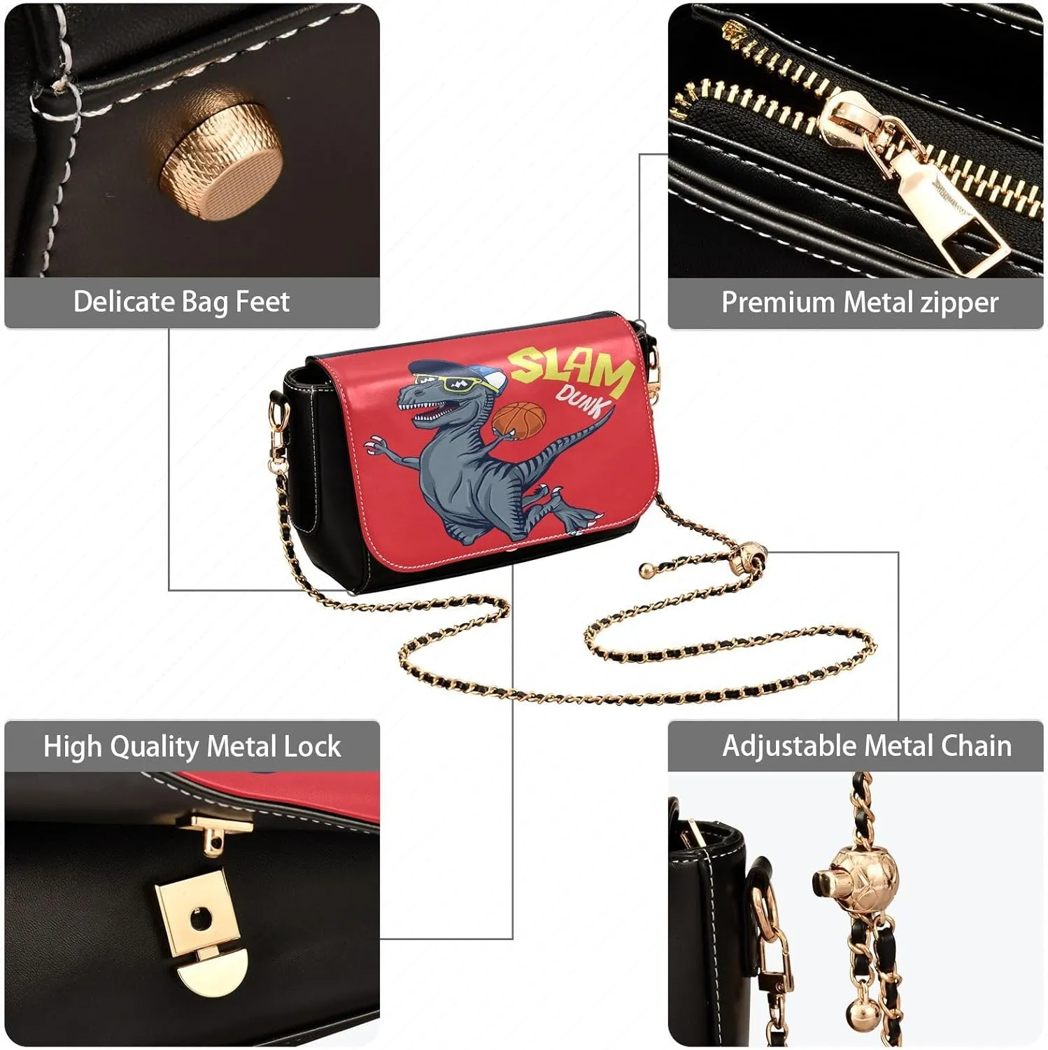 Crossbody Bags for Women Trendy Women's Black Shoulder Bag Small PU Leather Flap Cross Body Bag Handbags