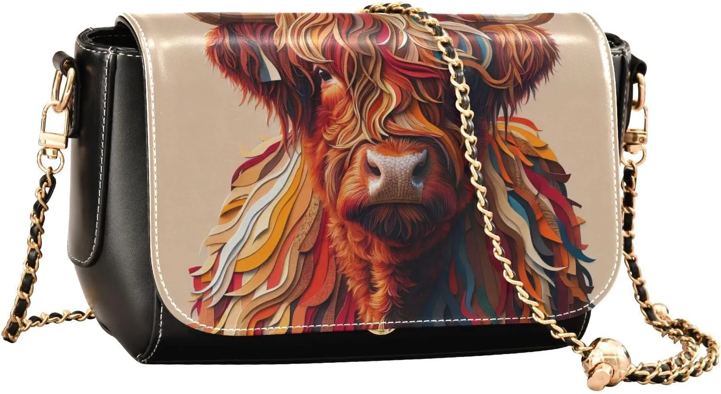 Crossbody Bags for Women Trendy Women's Black Shoulder Bag Small PU Leather Flap Cross Body Bag Handbags