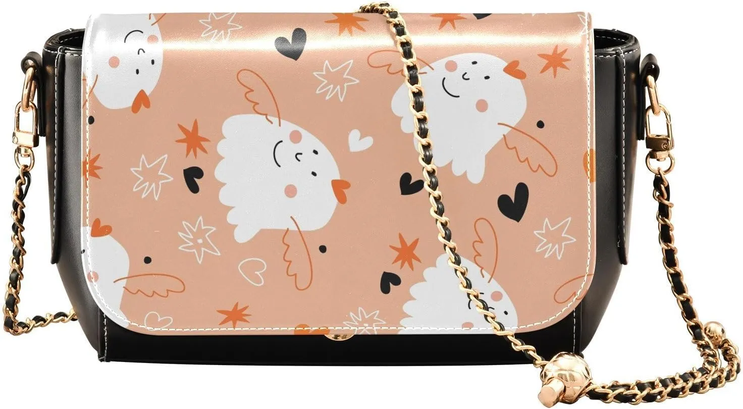 Crossbody Bags for Women Trendy Women's Black Shoulder Bag Small PU Leather Flap Cross Body Bag Handbags