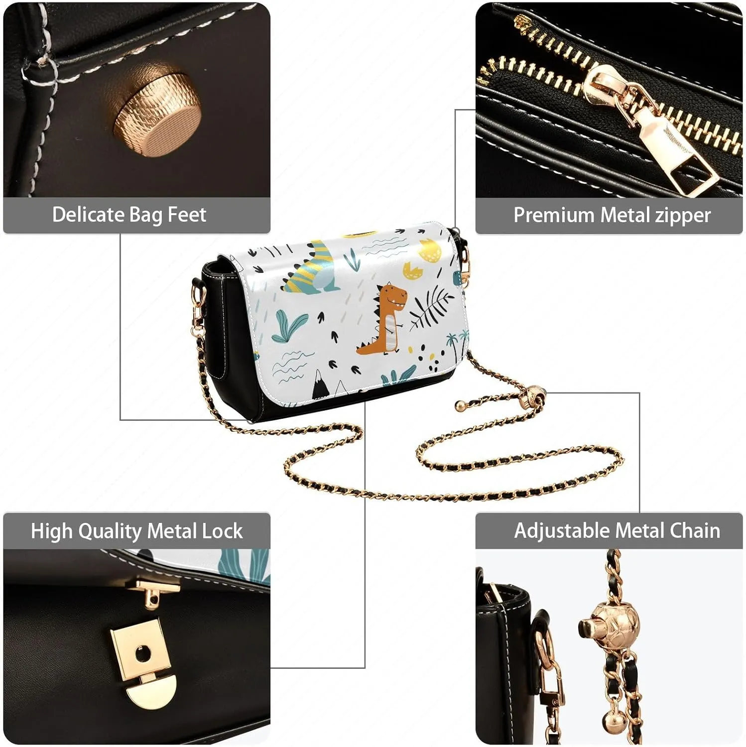 Crossbody Bags for Women Trendy Women's Black Shoulder Bag Small PU Leather Flap Cross Body Bag Handbags