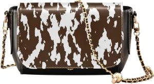 Crossbody Bags for Women Trendy Women's Black Shoulder Bag Small PU Leather Flap Cross Body Bag Handbags