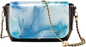 Crossbody Bags for Women Trendy Women's Black Shoulder Bag Small PU Leather Flap Cross Body Bag Handbags