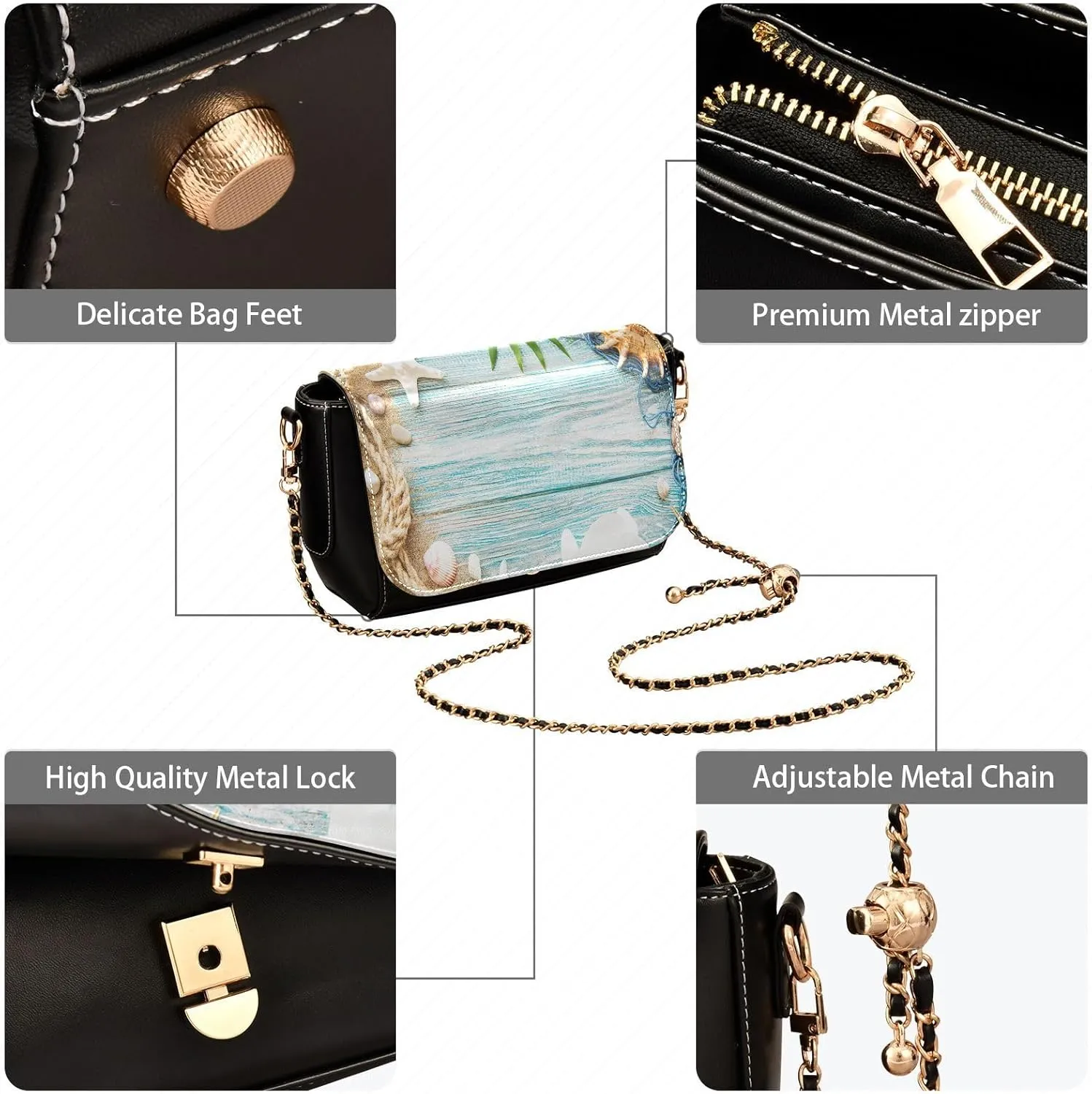 Crossbody Bags for Women Trendy Women's Black Shoulder Bag Small PU Leather Flap Cross Body Bag Handbags