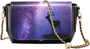 Crossbody Bags for Women Trendy Women's Black Shoulder Bag Small PU Leather Flap Cross Body Bag Handbags