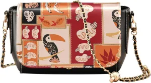 Crossbody Bags for Women Trendy Women's Black Shoulder Bag Small PU Leather Flap Cross Body Bag Handbags