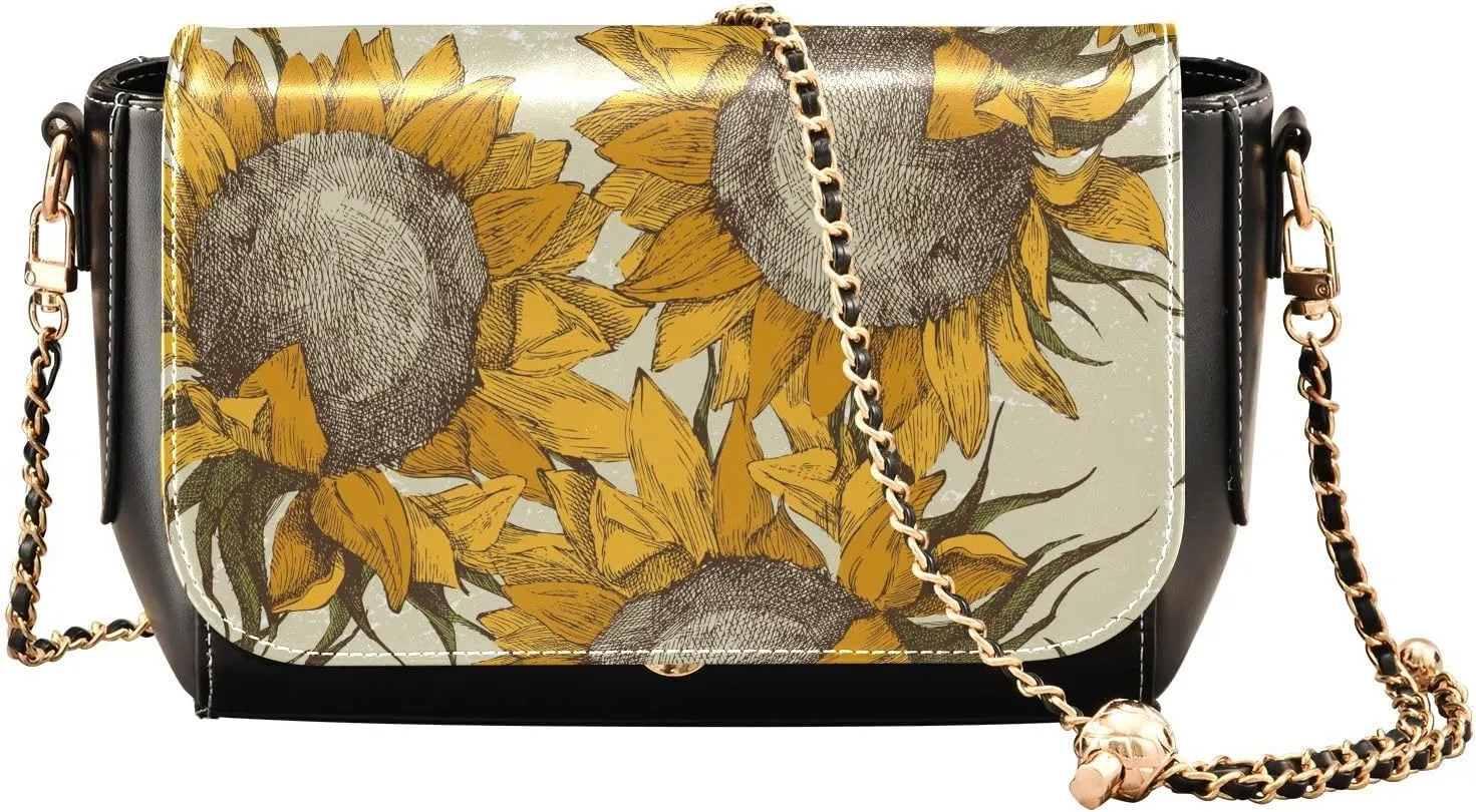 Crossbody Bags for Women Trendy Women's Black Shoulder Bag Small PU Leather Flap Cross Body Bag Handbags
