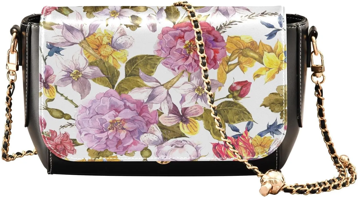 Crossbody Bags for Women Trendy Women's Black Shoulder Bag Small PU Leather Flap Cross Body Bag Handbags