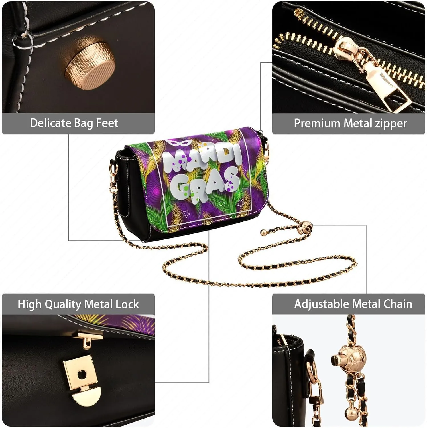 Crossbody Bags for Women Trendy Women's Black Shoulder Bag Small PU Leather Flap Cross Body Bag Handbags