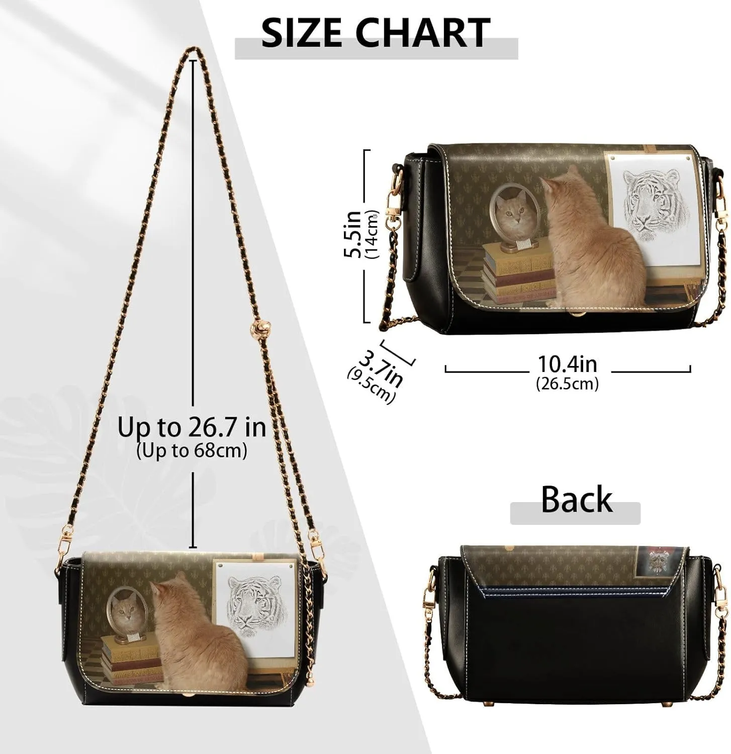 Crossbody Bags for Women Trendy Women's Black Shoulder Bag Small PU Leather Flap Cross Body Bag Handbags
