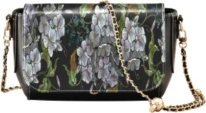 Crossbody Bags for Women Trendy Women's Black Shoulder Bag Small PU Leather Flap Cross Body Bag Handbags