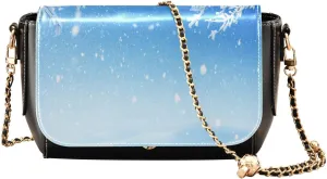 Crossbody Bags for Women Trendy Women's Black Shoulder Bag Small PU Leather Flap Cross Body Bag Handbags