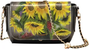 Crossbody Bags for Women Trendy Women's Black Shoulder Bag Small PU Leather Flap Cross Body Bag Handbags