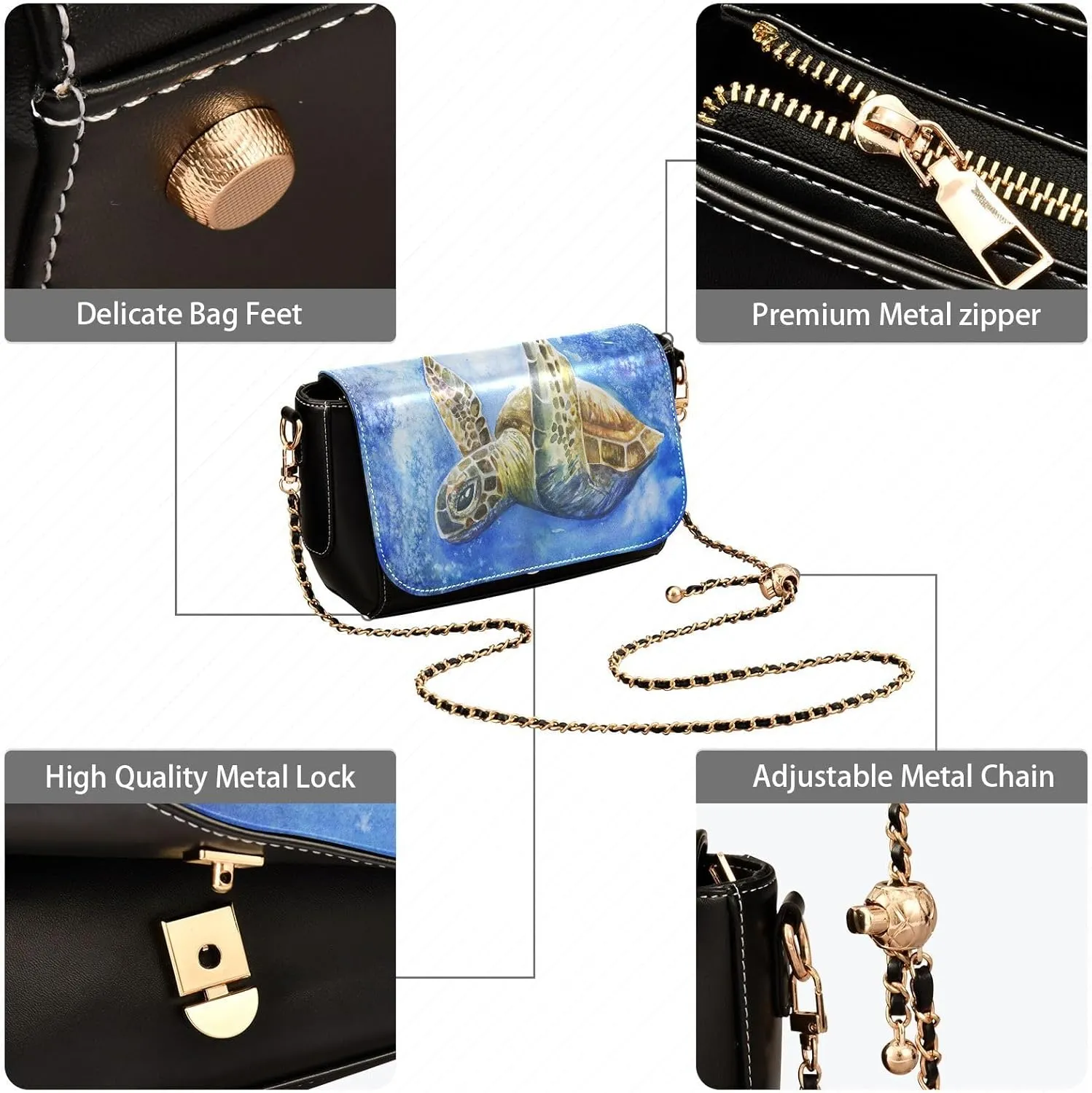 Crossbody Bags for Women Trendy Women's Black Shoulder Bag Small PU Leather Flap Cross Body Bag Handbags
