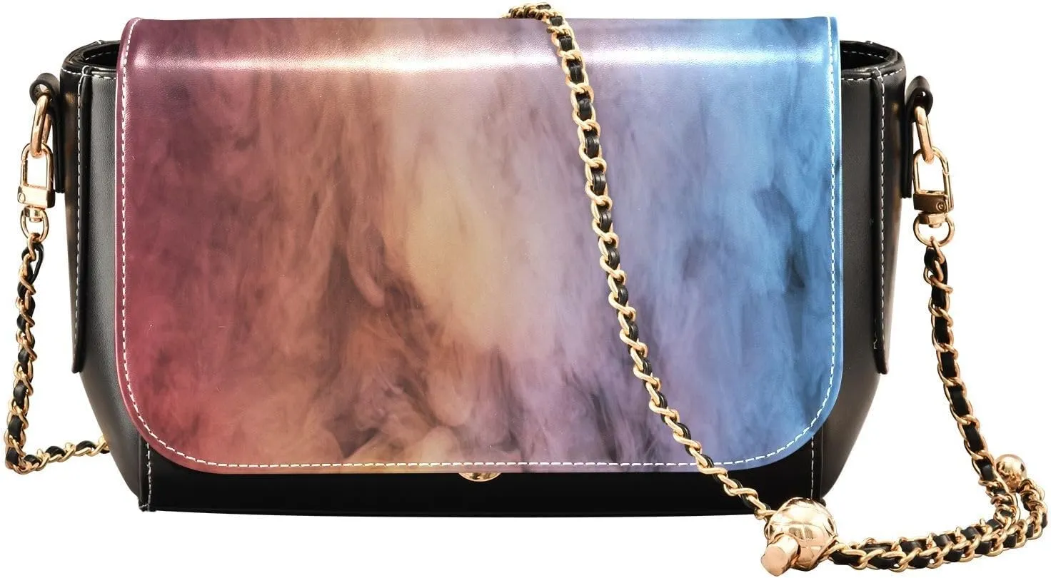 Crossbody Bags for Women Trendy Women's Black Shoulder Bag Small PU Leather Flap Cross Body Bag Handbags